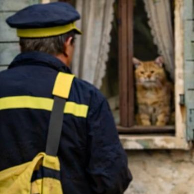 Azon a napon, amikor abbahagytam a posta kézbesítését egy idős férfi verandájára, az idős macskája az ablaknál várt rám – mintha én is otthagytam volna.