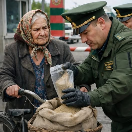 Minden nap megjelent egy idős asszony a határon egy régi kerékpárral, a kosárban egy zsák homokot cipelve — a határőrök hosszú ideig nem értették, miért van szüksége ennyi homokra, mígnem egy nap váratlan titokra bukkantak. 😱😲