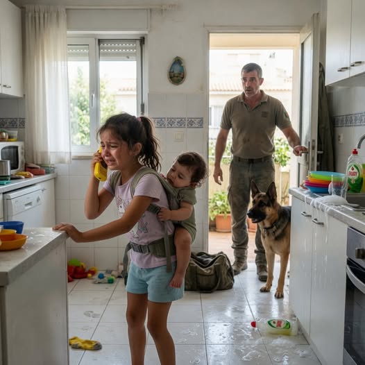 Egy apa hazatért, miután a lánya felhívta: „Apa, már nem bírom tovább tartani a babát“… és amikor belépett, sérült háttal találta, amint a padlót tisztította — anélkül, hogy sejtette volna, milyen árulást rejtegetett a felesége hónapok óta.