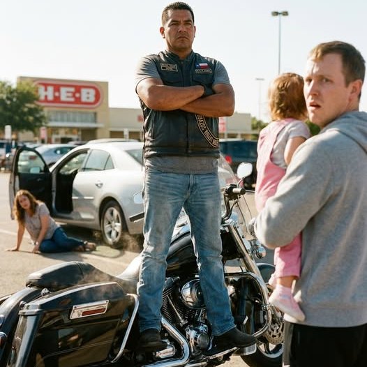 Egy 47 éves motoros majdnem két percig mozdulatlanul állt a Harley-ján, miközben egy férfi, karjában egy elrabolt négyéves kislánnyal, tizennégy láb távolságból farkasszemet nézett vele. Amikor végre megértettem, mit szorított végig a bal öklében, egy órán át kellett ülnöm a verandámon, mielőtt vissza tudtam menni a házba.