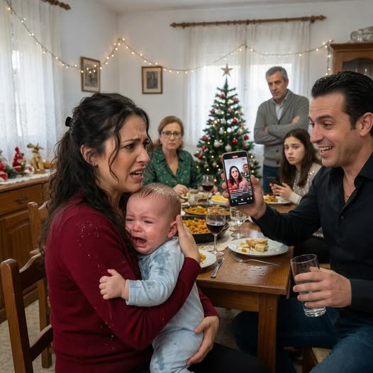 A bátyám hideg vizet öntött a babám arcába a karácsonyi vacsorán, hogy megmentse az élő adását. Mindenki „csak viccnek“ nevezte — egészen addig, amíg a férjem fel nem állt, és az egész család remegni nem kezdett.