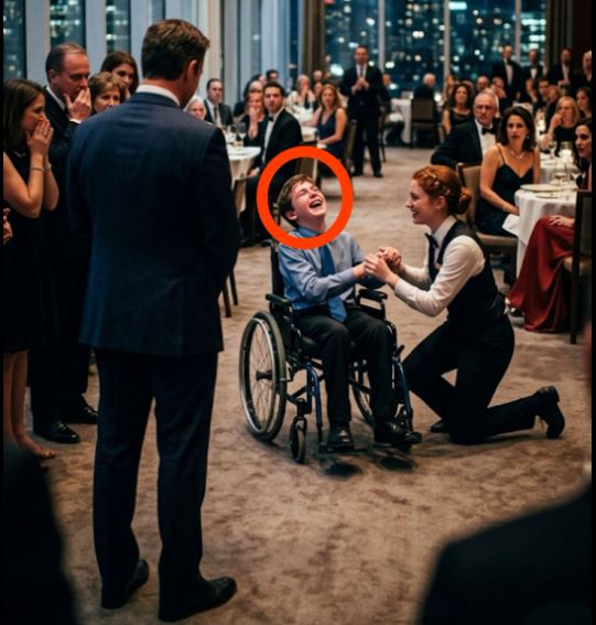Ich nahm meinen behinderten Sohn mit in ein Fünf-Sterne-Restaurant und erwartete Mitleid und verurteilende Blicke. Doch als eine Kellnerin sich vor seinem Rollstuhl verbeugte und ihn bat, sie bei einem Tanz zu führen, wurde der ganze Raum still. Was danach geschah, zerbrach mein Milliardärsherz für immer.