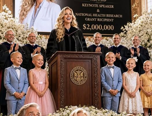 Az apám nem engedte, hogy részt vegyek a saját orvosi egyetemi diplomaosztómon, mert a mostohaanyám az én jegyemet akarta a lányának. „Úgyis csak egy ápolási asszisztens vagy. Hagyd, hogy a húgod élvezze a reflektorfényt” – gúnyolódott apám, miközben a kijárat felé lökött. Kint álltam az esőben, és néztem, ahogy ők mosolyogva pózolnak a fényképekhez. Amit nem tudtak: én nem egyszerűen lediplomáztam. Engem választottak ki ünnepi szónoknak, és én kaptam meg az egyetem legrangosabb kutatási támogatását. Abban a pillanatban, amikor a dékán a mikrofonhoz lépett, hogy bemutassa a díszvendéget, a családom arcáról minden mosoly kővé dermedt…