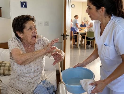 Bementem megfürdetni egy idős asszonyt, akihez senki sem nyúlhatott — és végül rájöttem, miért kereste őt egy nő sírva egész életében